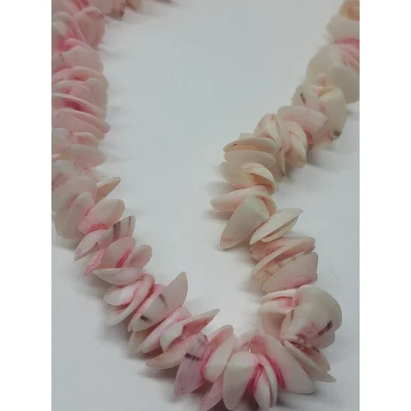 5 Vtg Wood & Seashell Tropical Fashion Beaded Necklace lot Handmade Layered Boho - Picture 9 of 15